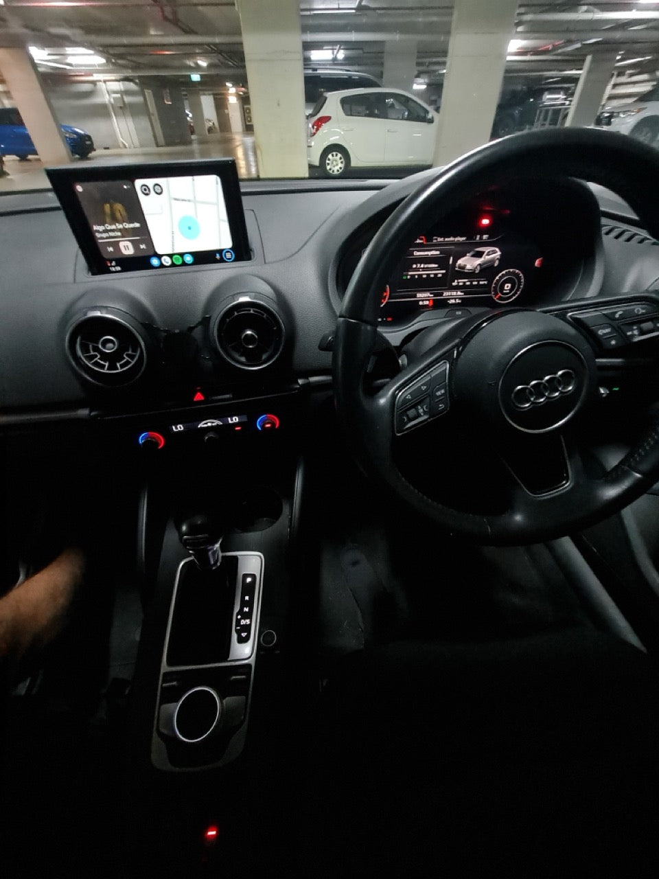 Audi A3 2016 parked outside MC Audio workshop sydney carplay