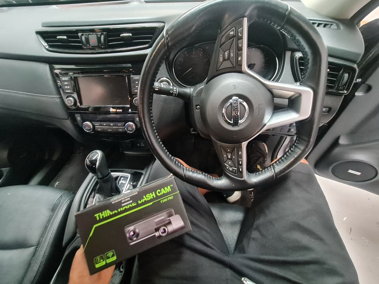 Nissan X-Trail parked outside MC Audio workshop for dashcam install