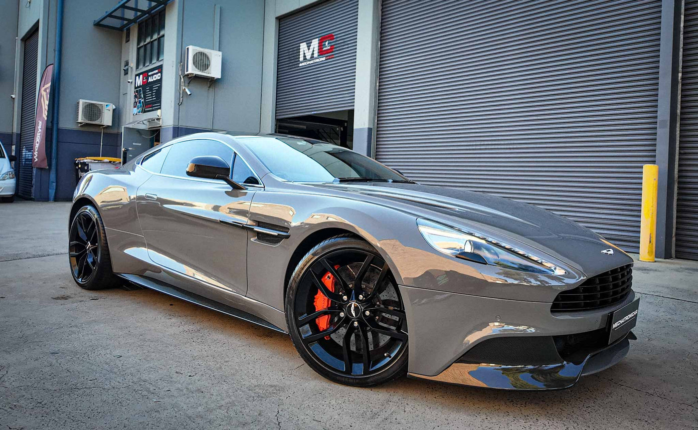 Aston Martin Vanquish dashboard showing new CarPlay interface