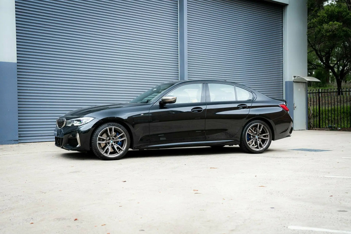 BMW M340i G20 parked at MC Audio Sydney for a Harman Kardon sound system upgrade with DSP tuning