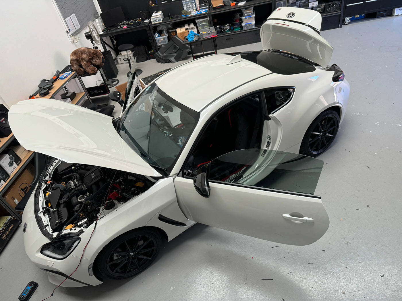 Subaru BRZ parked in Sydney after premium sound system upgrade by MC Audio Rockdale.