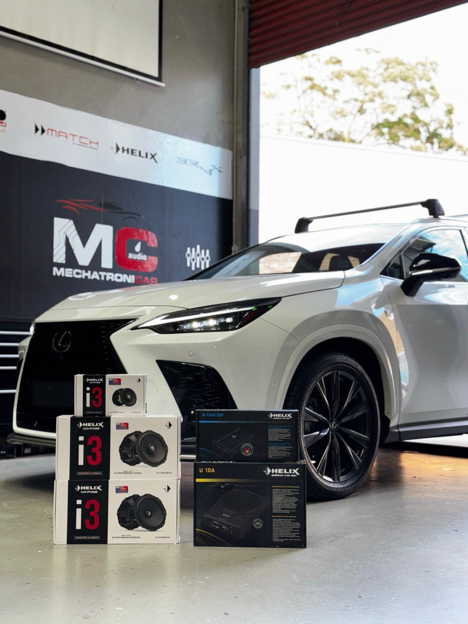Lexus NX 450h at Mechatronicar Audio Sydney for premium sound system upgrade car audio amplifier