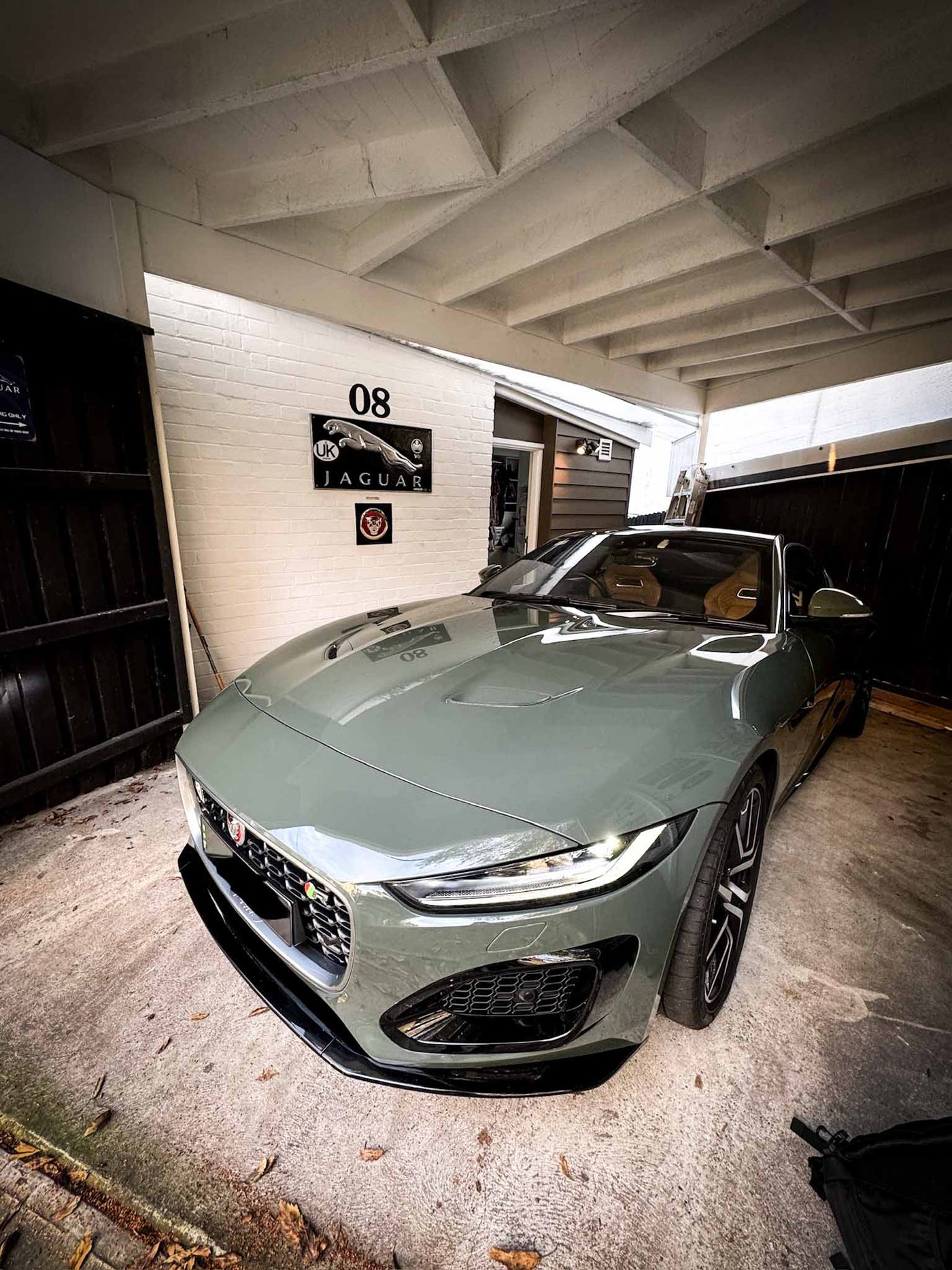 Jaguar F-Type parked at MC Audio Rockdale before dashcam installation Sydney