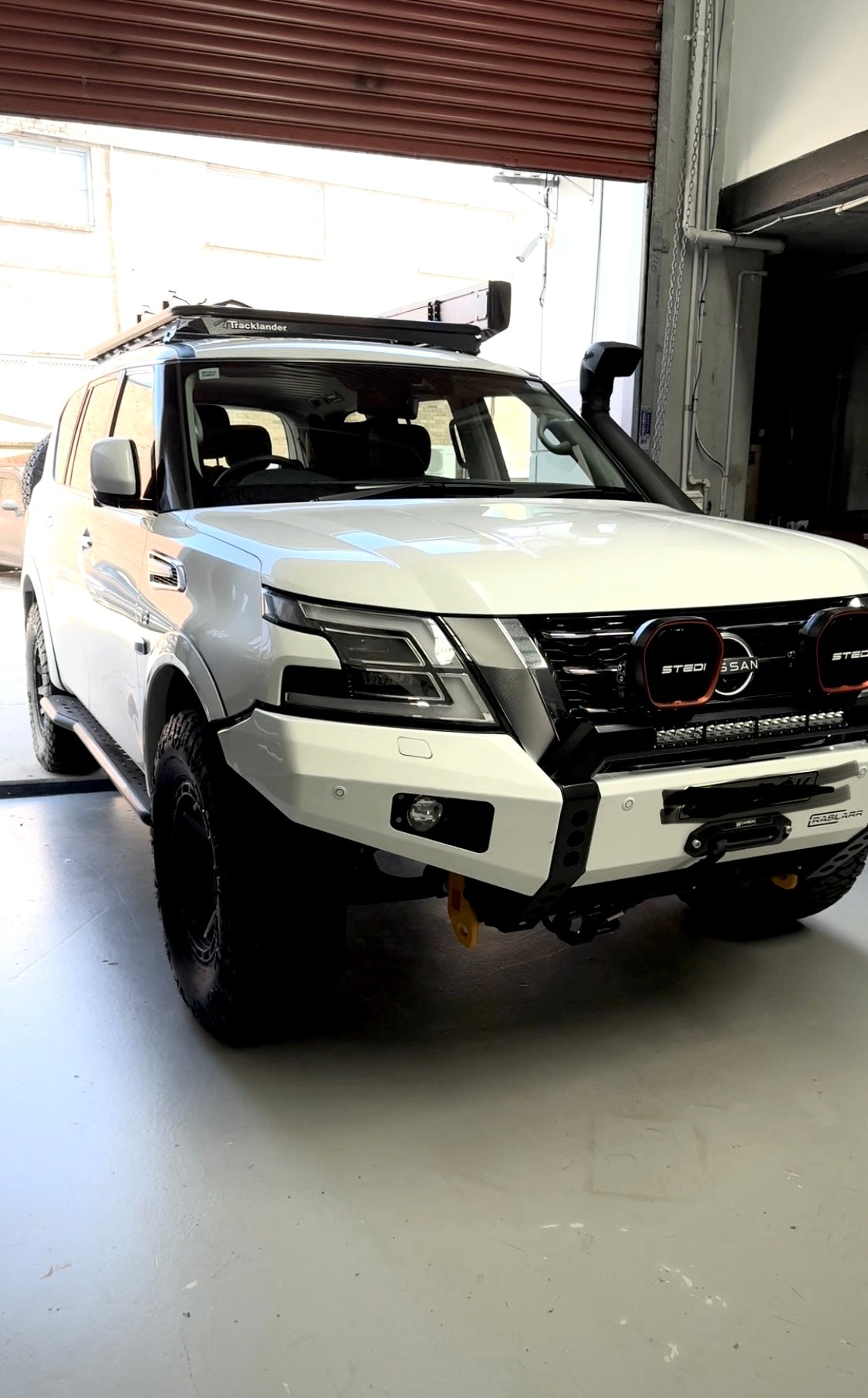 Nissan Patrol Y62 2023 at MC Audio Sydney workshop for Apple CarPlay and Android Auto plug-and-play upgrade