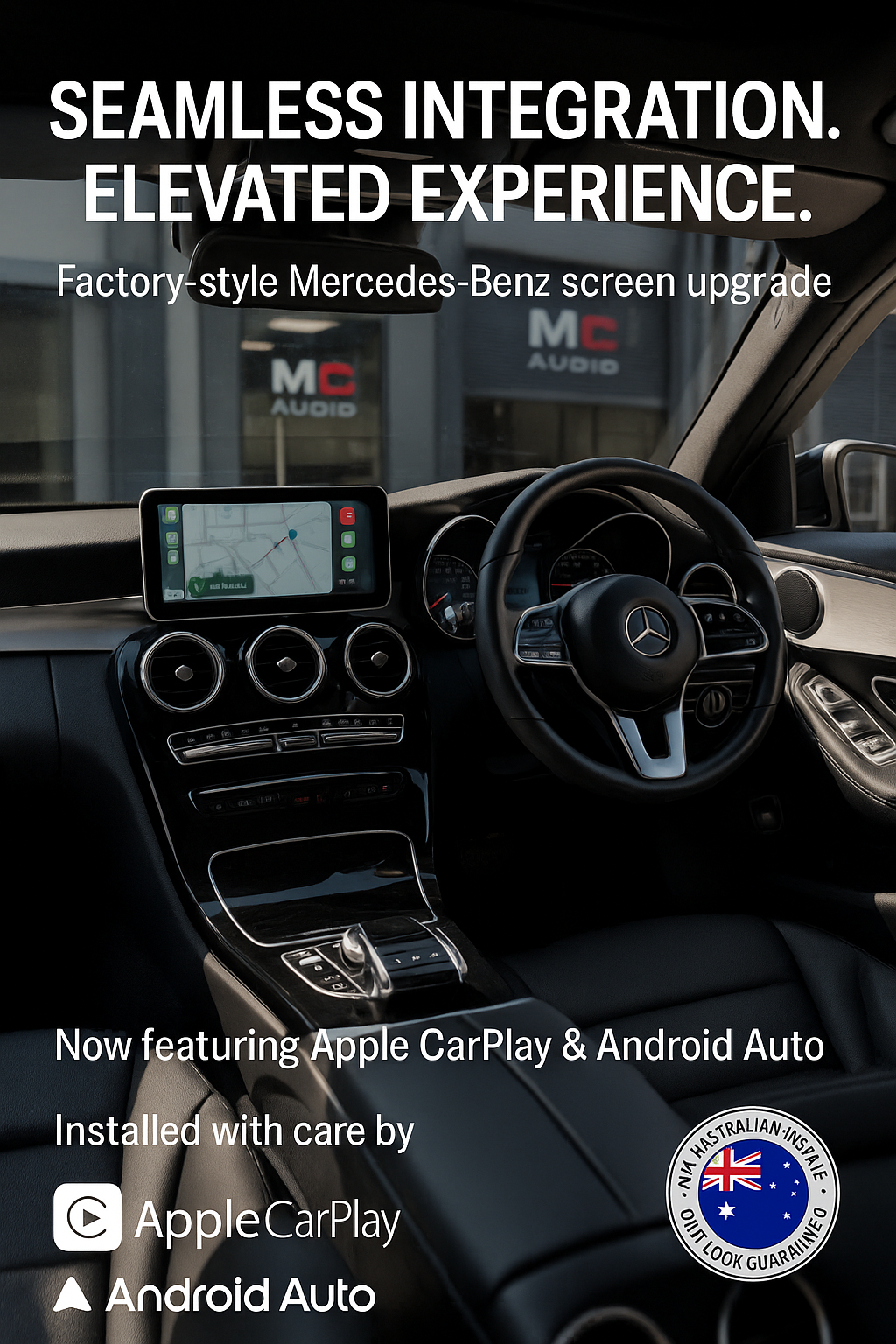 Apple CarPlay wireless interface shown in new display