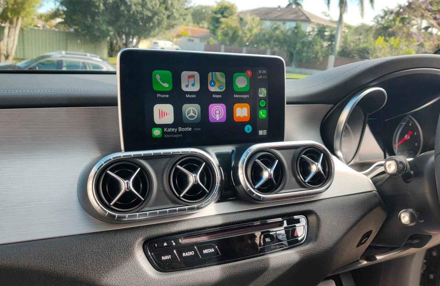 Mercedes-Benz C-Class at MC Audio Rockdale for Apple CarPlay and Android Auto retrofit installation