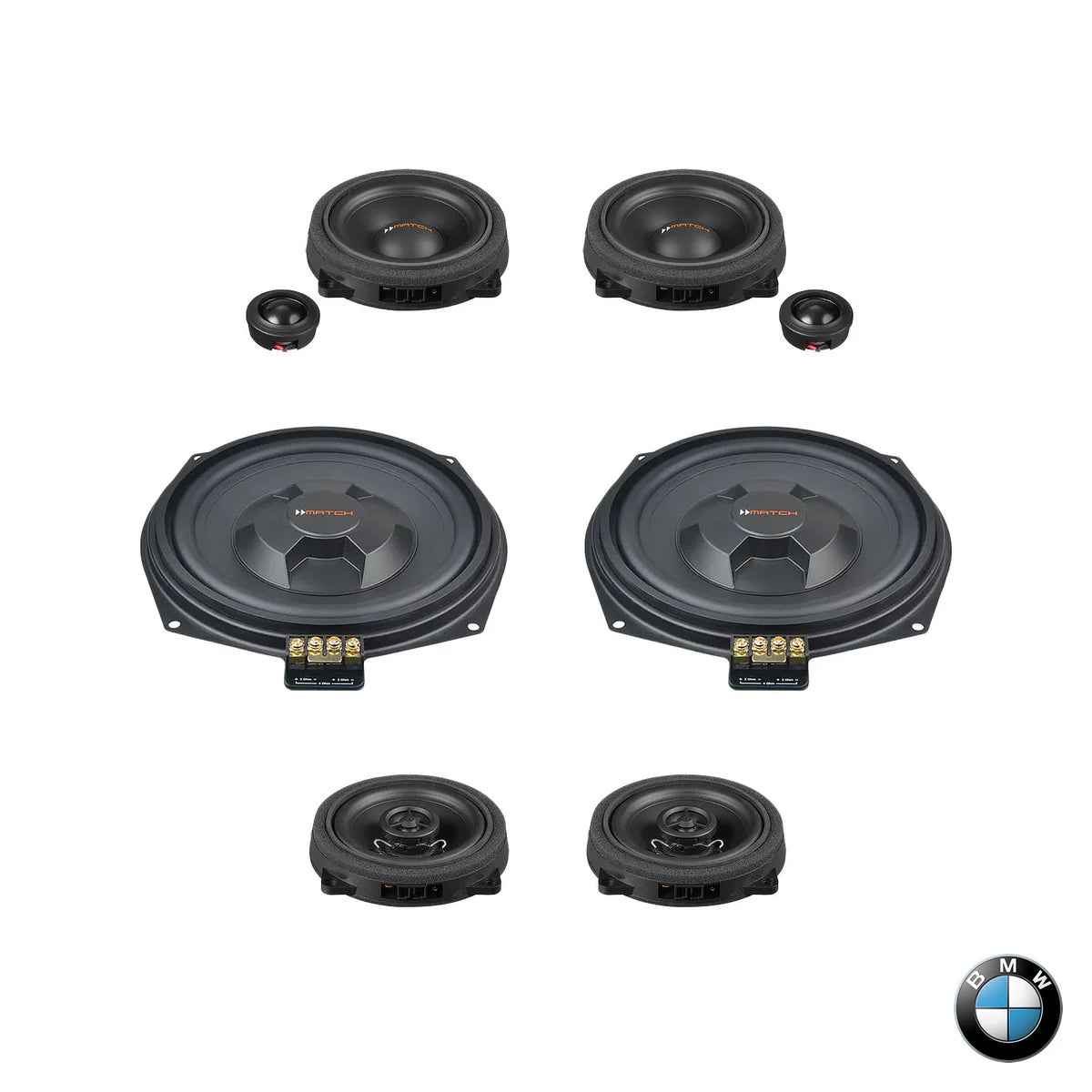 BMW Basic Sound F/G Gen - Speaker & Subwoofer Upgrade Package | MATCH UP PnP (front tweeters pods required)