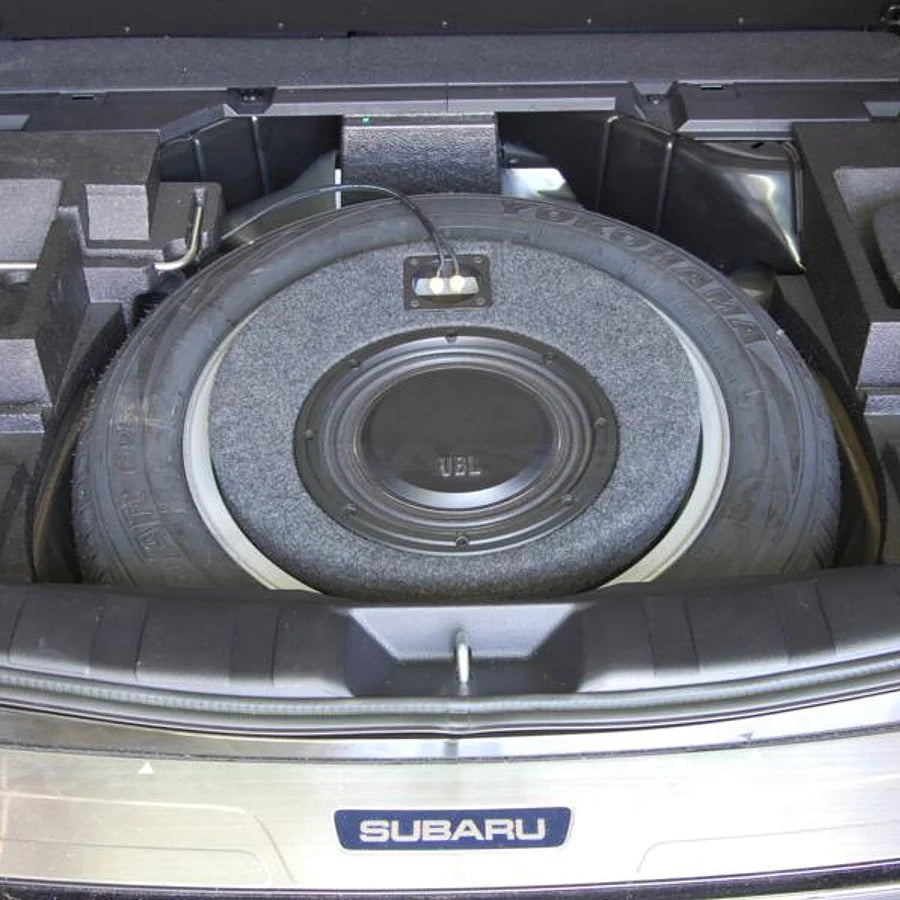 BASSER 10 inch spare tyre subwoofer enclosure internal volume 15 litres – MC Audio Sydney