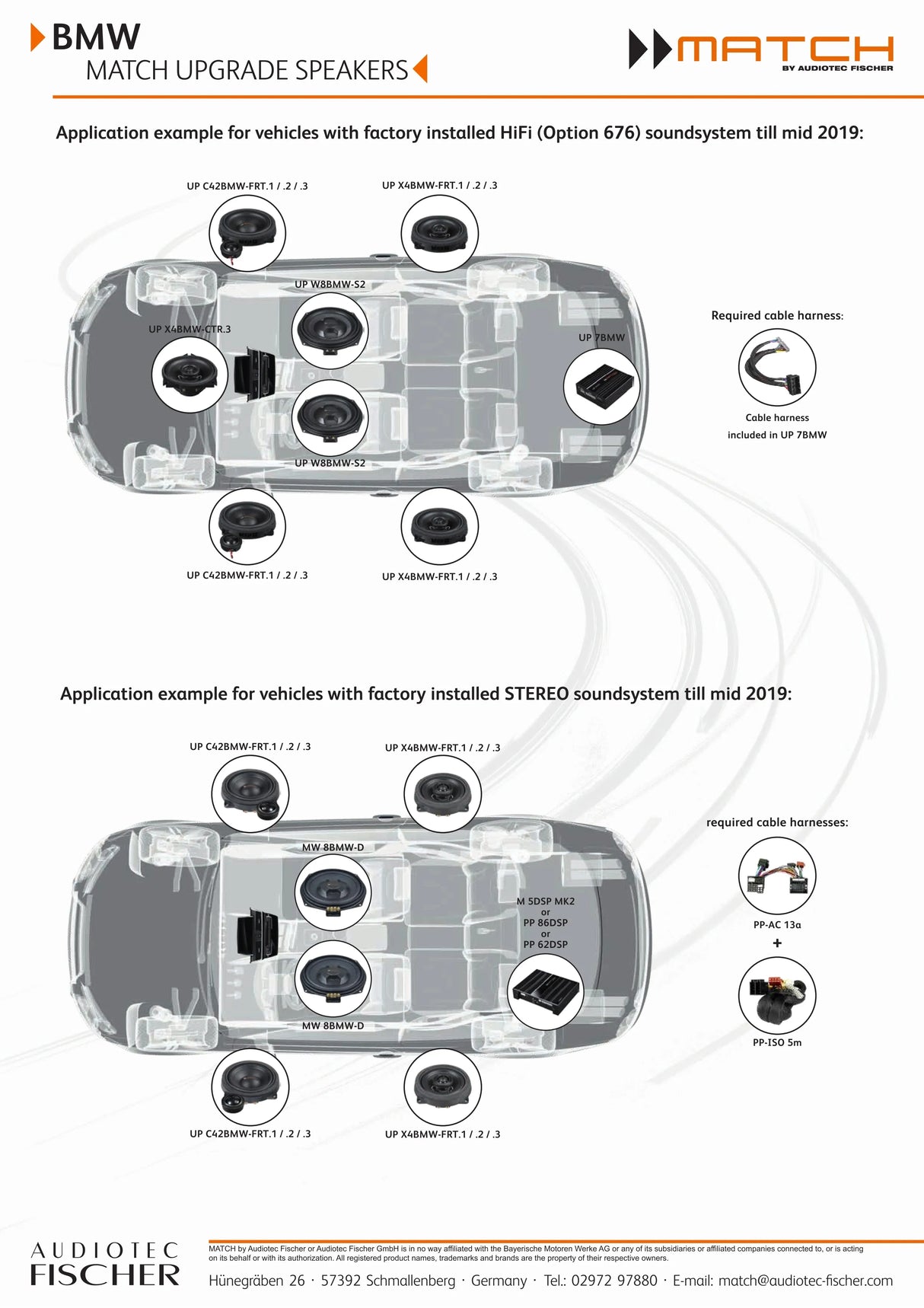 MATCH UP X4BMW-FRT.2 integrated tweeter – 4” 2-way coaxial BMW & MINI speaker by MC Audio Sydney