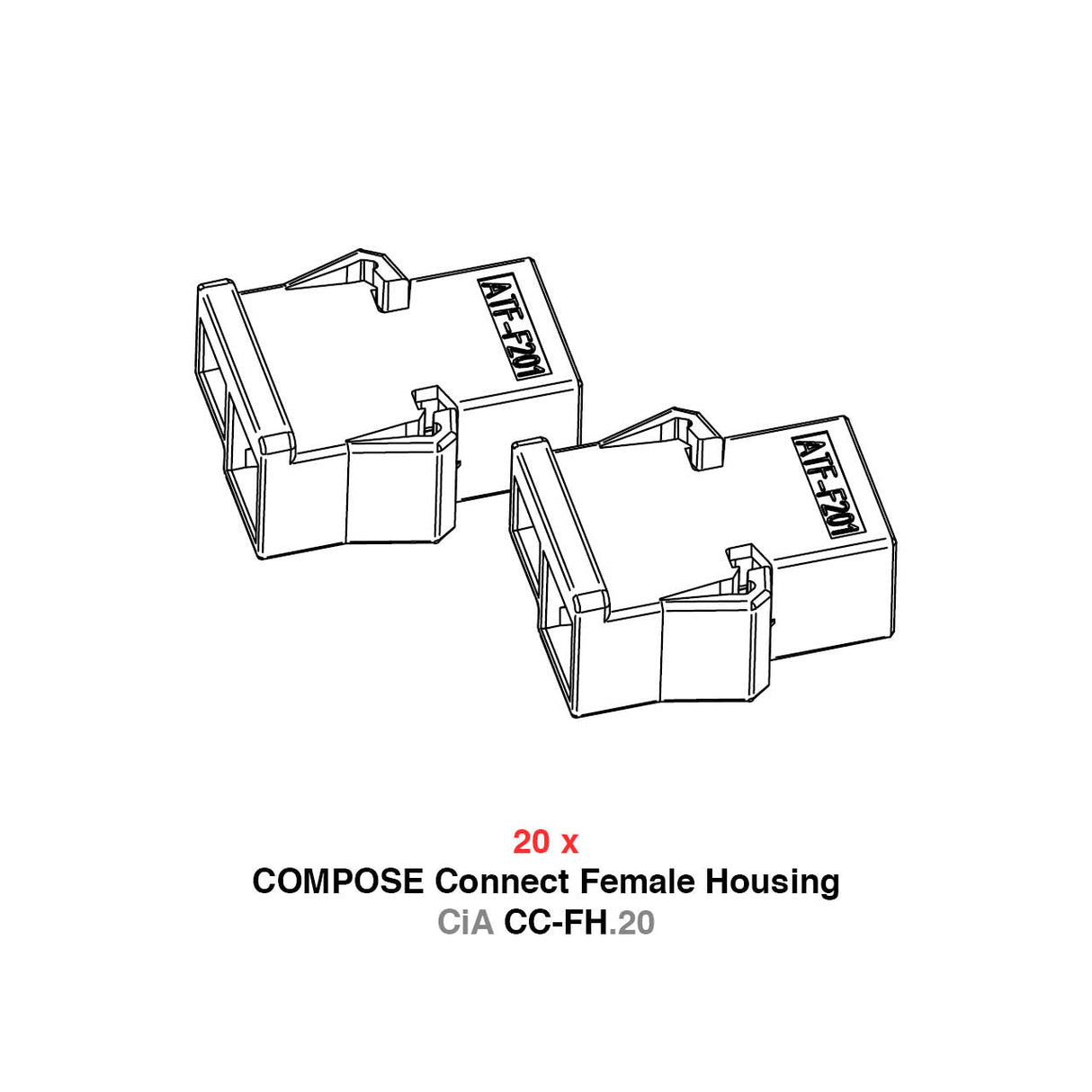 HELIX CiA CC-FH.20 - COMPOSE Connect Female Housing Kit by HELIX | MC Audio Sydney