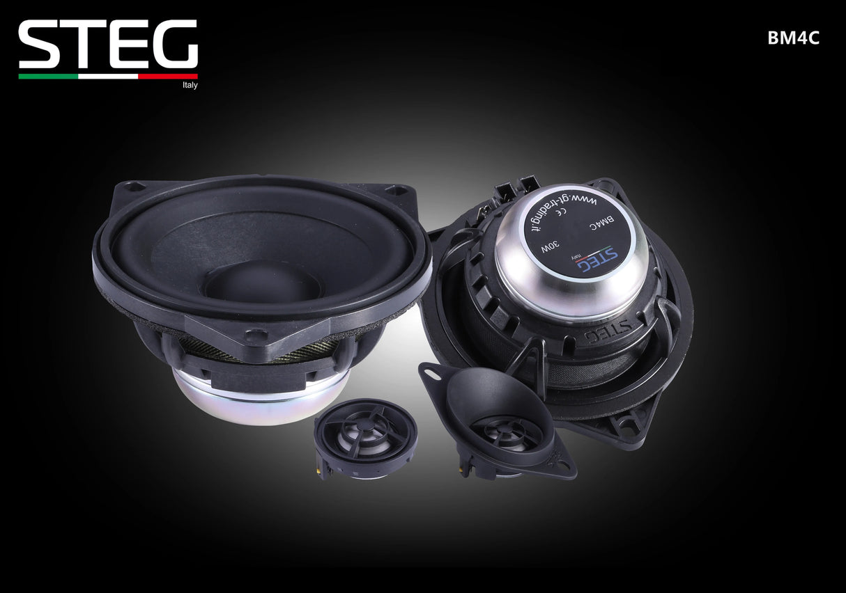 STEG BM4C 4” two-way component speaker set – high-performance car audio upgrade by MC Audio Sydney