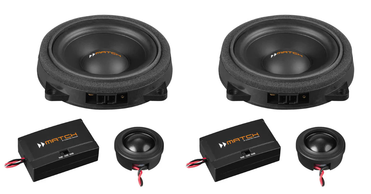 MATCH UP C42BMW-FRT.2 full 4” 2-way plug and play component speaker set for BMW & MINI Type 2 – installed by MC Audio Sydney