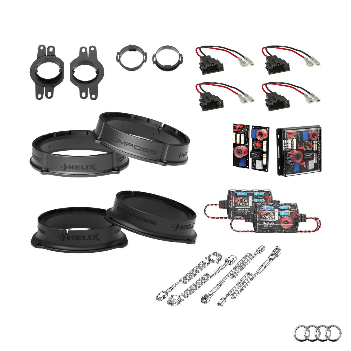 Audi A4 B9 HELIX Ci3 Ci5 speaker upgrade for factory sound system – MC Audio Sydney