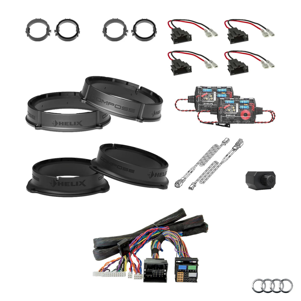 Audi Q2 GA AudiSound HELIX Ci3 Ci5 active speaker subwoofer and DSP amplifier upgrade package – MC Audio Sydney