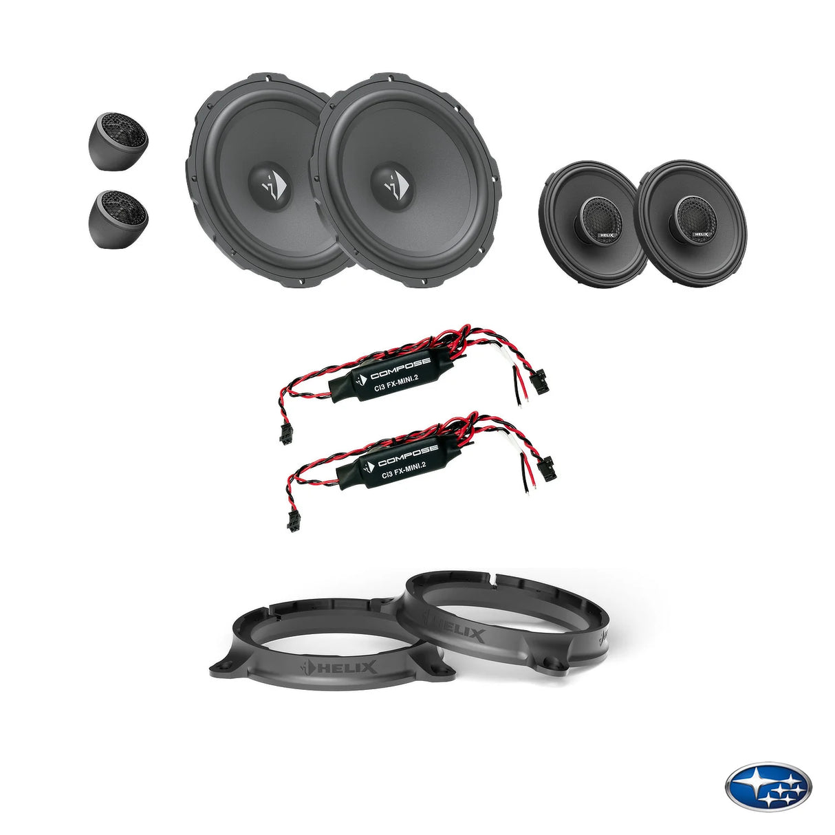Subaru BRZ HELIX Ci3 speaker upgrade package with vehicle-specific integration – MC Audio Sydney