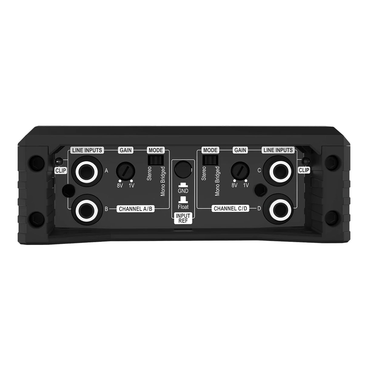HELIX AMPLIFY 204 Direct amplifier top view aluminium heat sink design – MC Audio Sydney