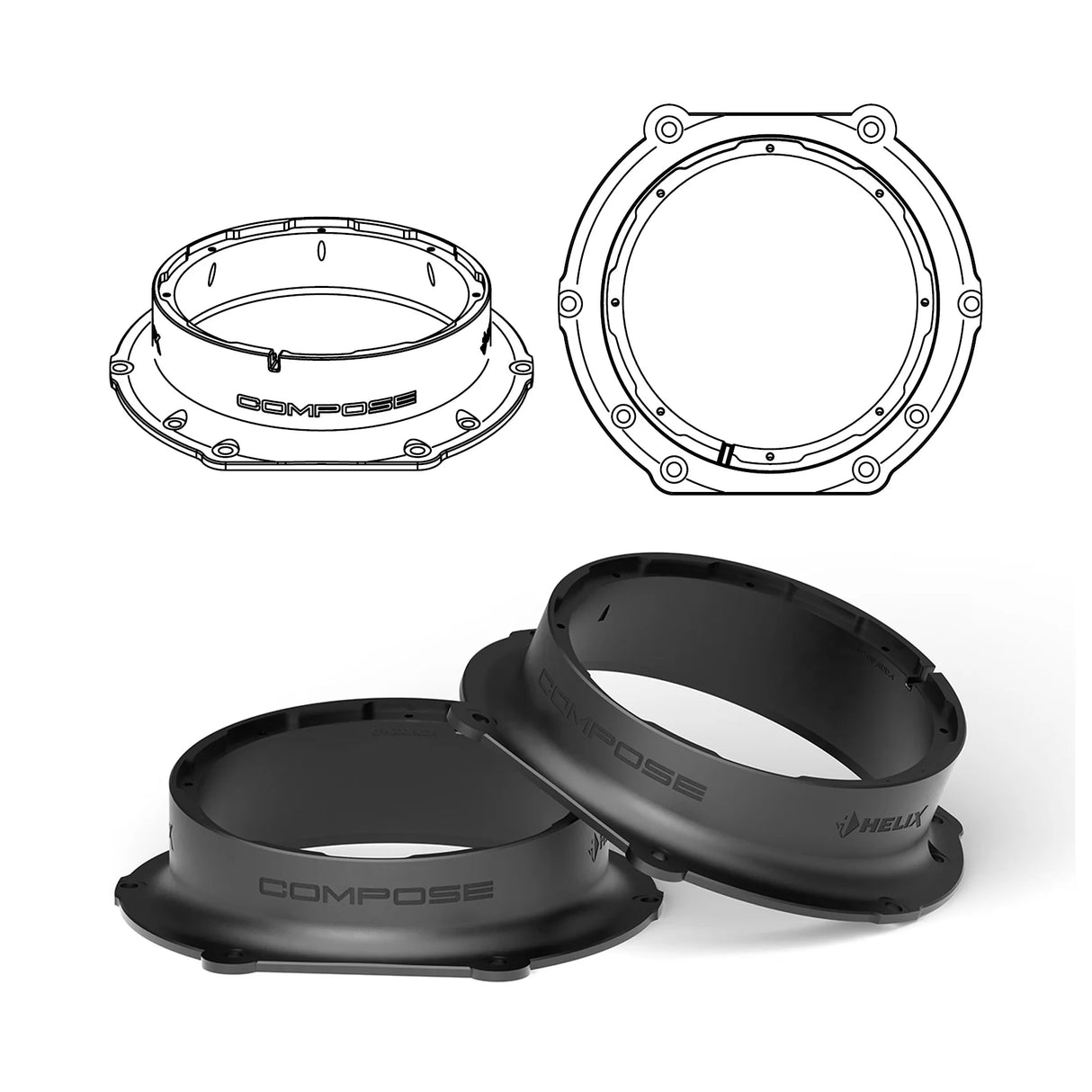 Optimised depth for proper speaker positioning and acoustic alignment.