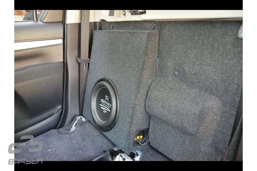 BASSER 10” subwoofer enclosure internal structure – Toyota Hilux 2015–2023 Fit-Box by MC Audio Sydney