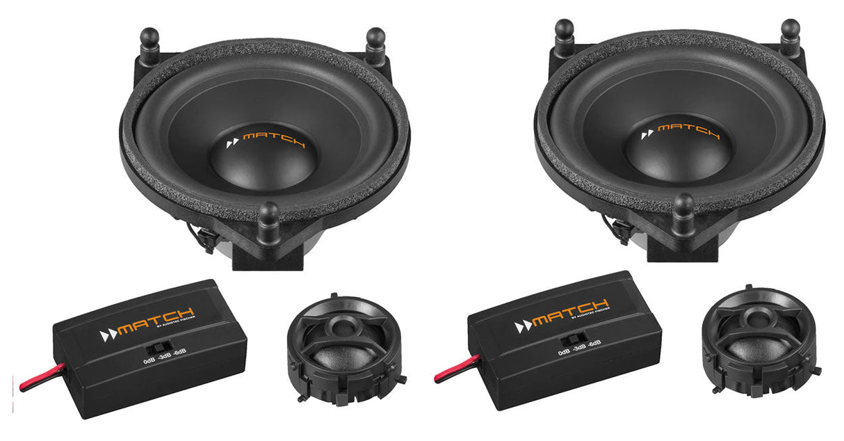 MATCH UP C42MB-FRT - 4" 2-Way PnP Compo Speaker Set, MERCEDES Type 1 | 4Ω by MATCH | MC Audio Sydney