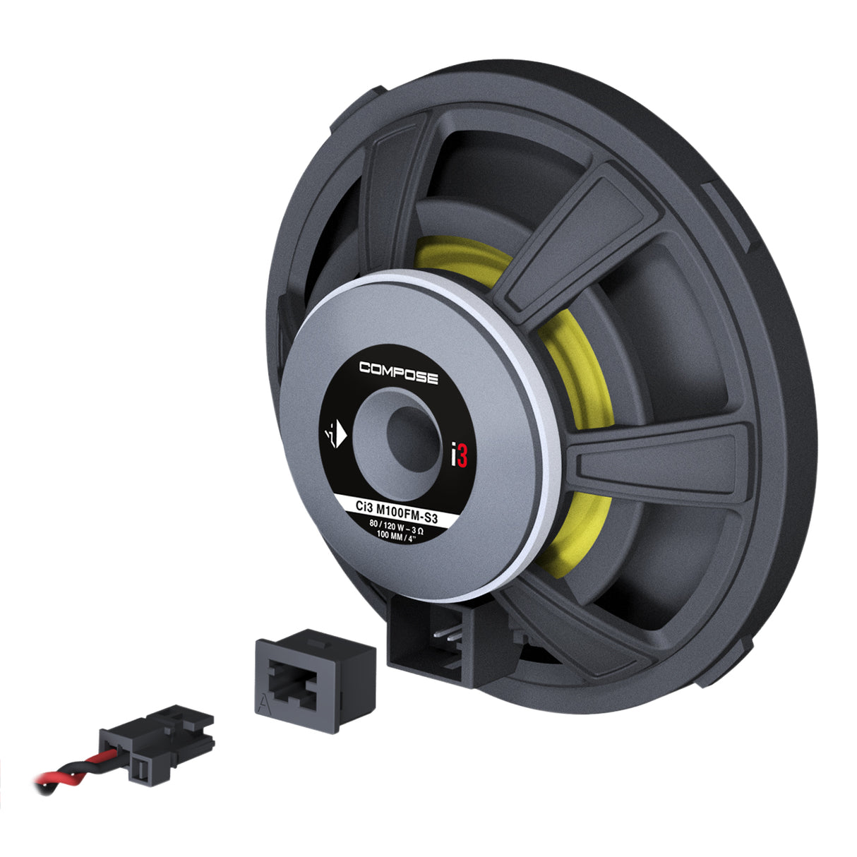 HELIX Ci3 M100FM-S3 midrange cone detail – 4” FlexMount hi-end speaker by MC Audio Sydney