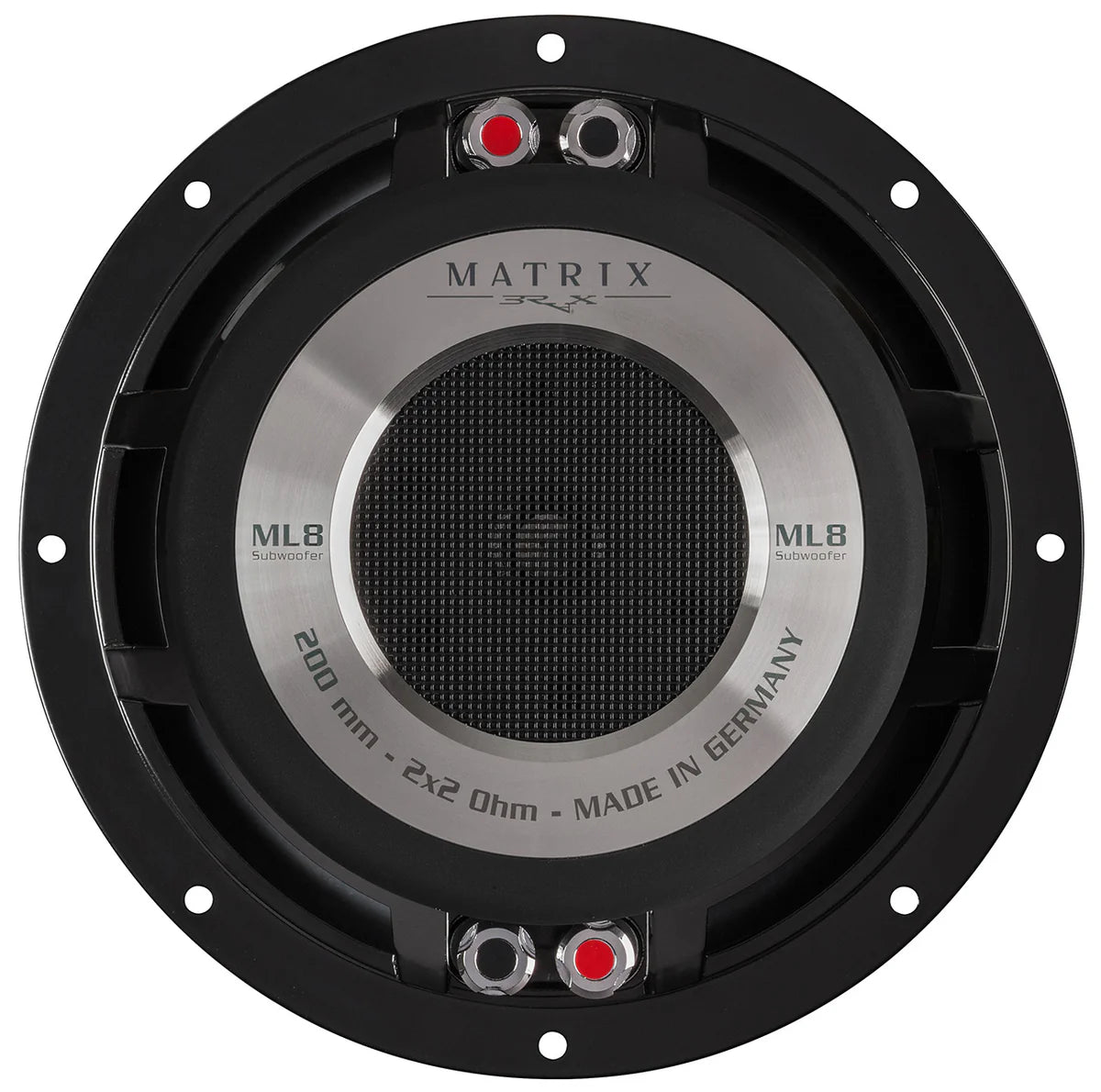 BRAX MATRIX ML8 SUB cone and surround close-up 8 inch subwoofer – by MC Audio Sydney