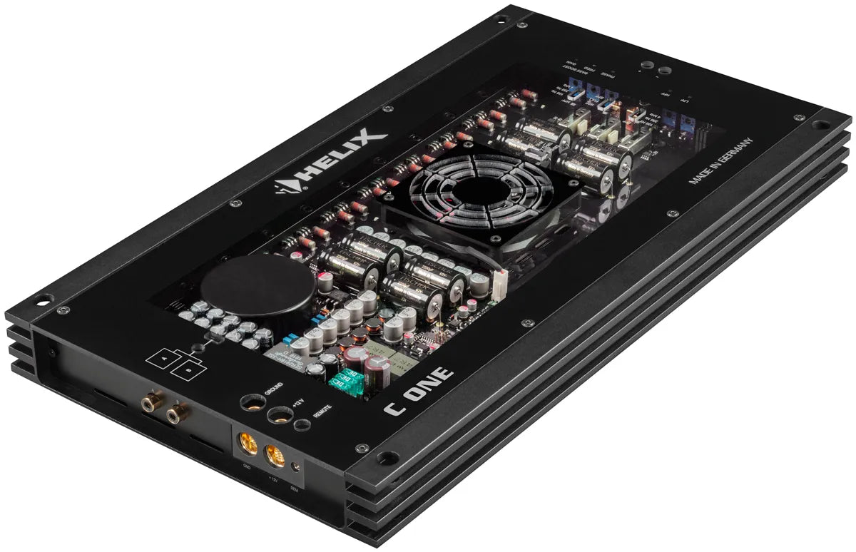 HELIX C ONE mono Class AB audiophile car amplifier | 1-channel – high-end sound performance by MC Audio Sydney