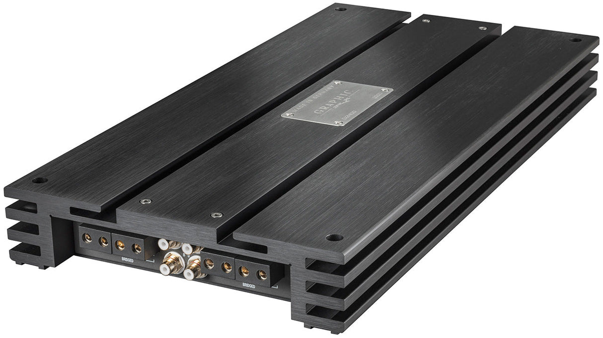 BRAX GRAPHIC GX2400 4 channel high-end Class AB amplifier front view – by MC Audio Sydney