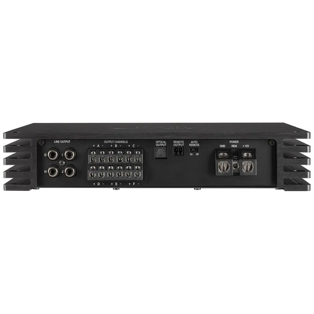 HELIX P SIX DSP Ultimate top view – 6-channel amplifier with integrated 10-channel DSP by MC Audio Sydney