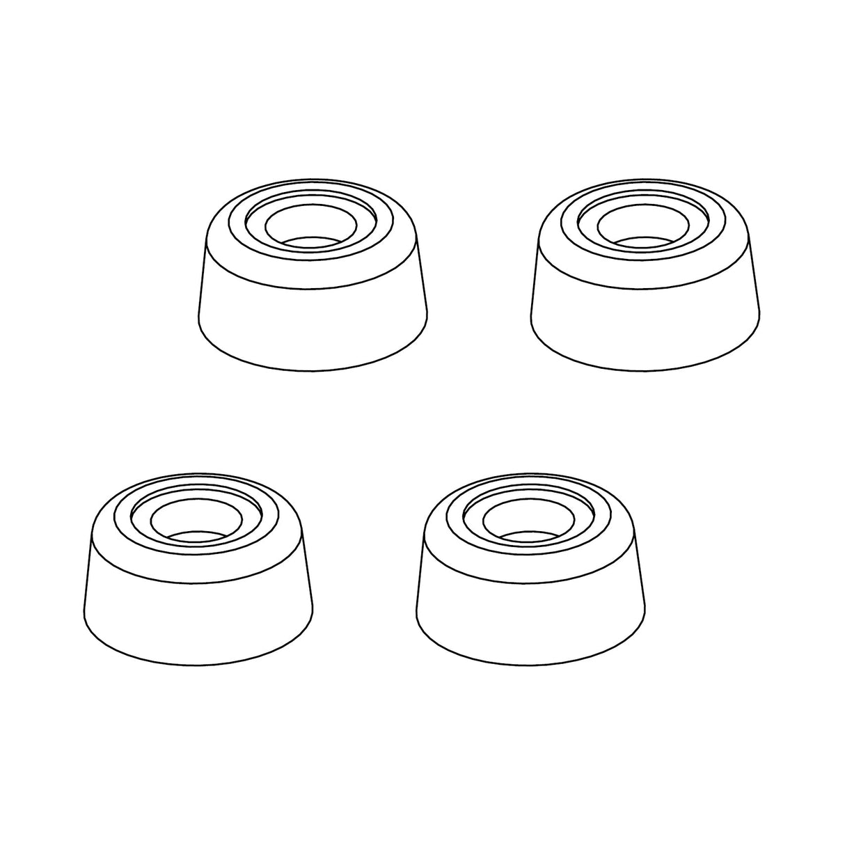 HELIX IMPACT UniFeet-Kit universal plastic subwoofer feet set of 4 pieces – by MC Audio Sydney