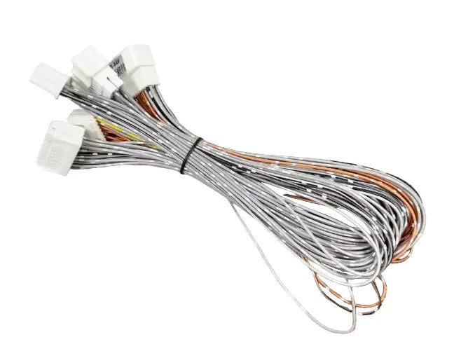 BYD Shark AB-54# Dynaudio T-harness rear view showing the multi-wire loom and six vehicle connectors