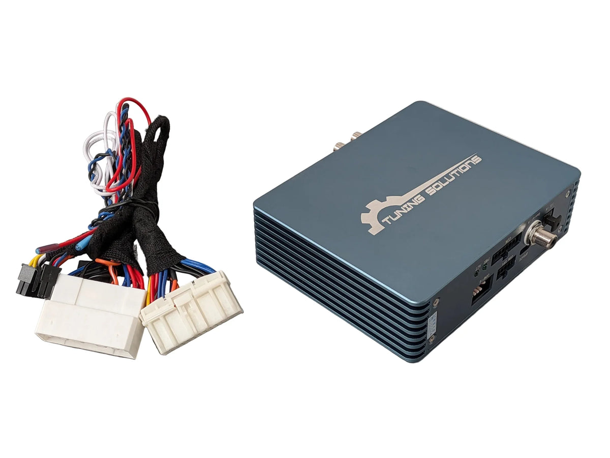 Eway Tech EW-BYDMO-V706-2 A2B to S/PDIF interface shown with its BYD Dynaudio vehicle-specific wiring harness