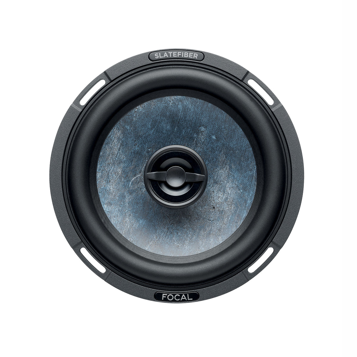 Focal C 165 SF 165 mm coaxial speaker front view with Slatefiber cone and Al/Mg inverted dome tweeter