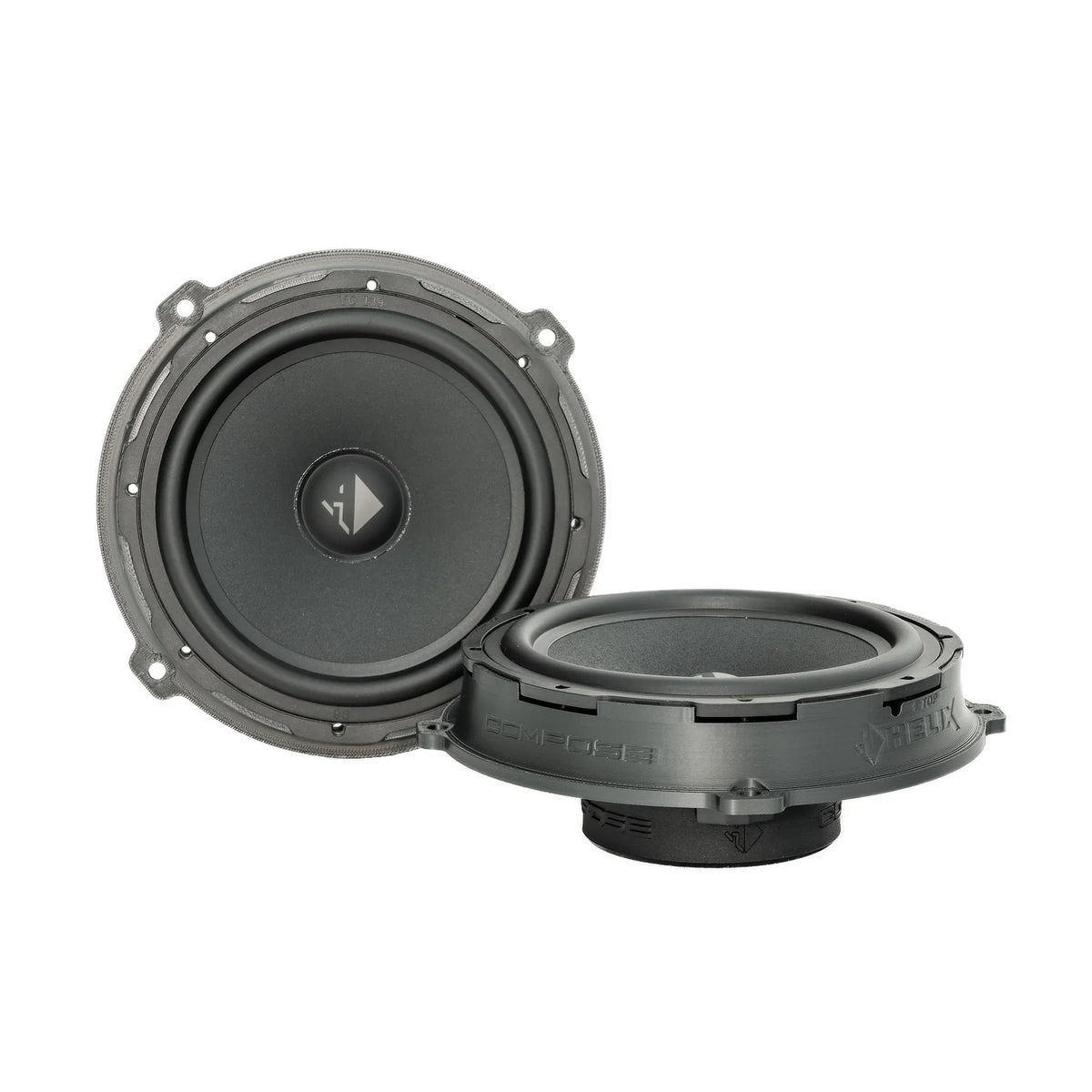 HELIX Ci3 6.5-inch 3Ω Type 1 door woofer with vehicle-specific mounting adapter for compatible Hyundai models