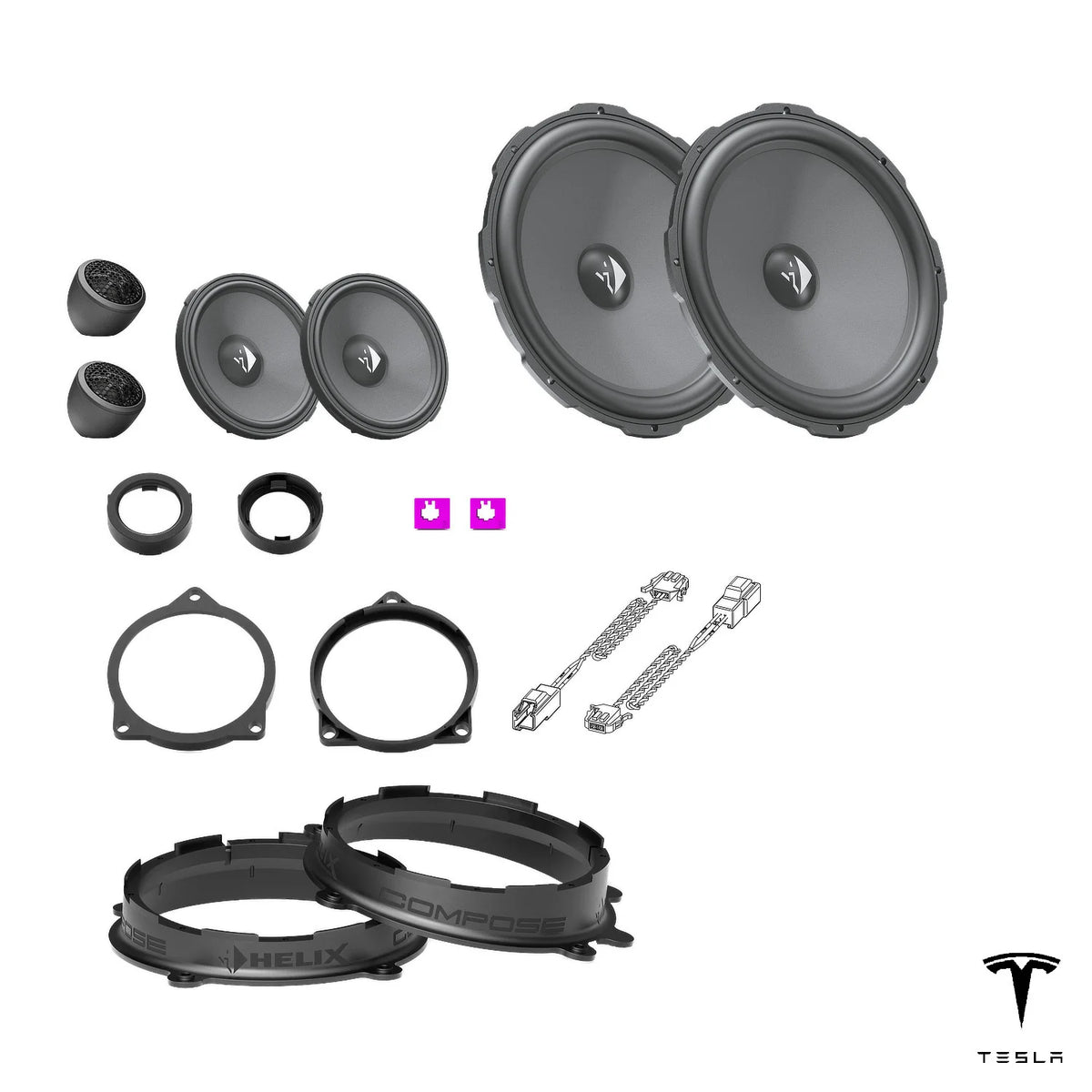 Tesla Model Y LR/Performance Premium Audio - Speaker Upgrade Package | HELIX Ci3