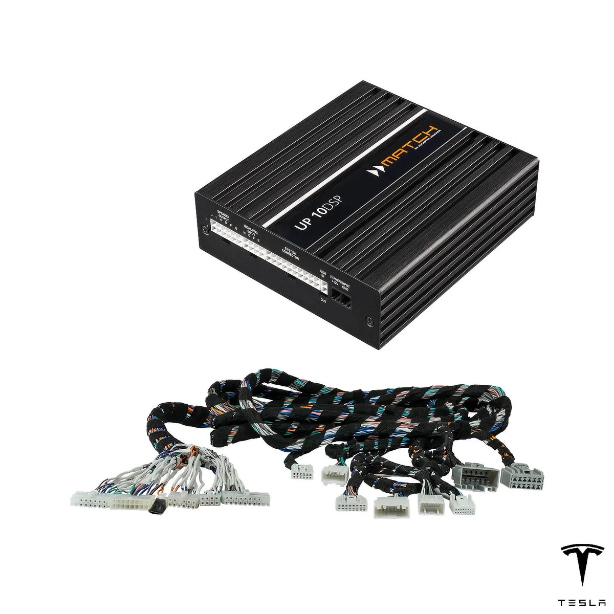 MATCH UP 10DSP MK2 with PnP harness for Tesla AMD Ryzen Premium Audio systems from 2022