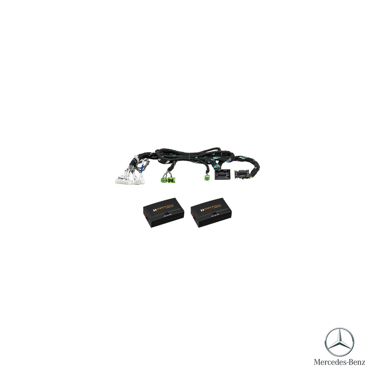 MATCH UP PnP audio upgrade components for the Mercedes GLC X253 Facelift front speaker and subwoofer package