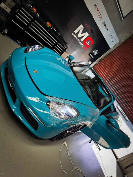 2018 Porsche 718 Boxster undergoing a premium car audio upgrade at MC Audio Sydney