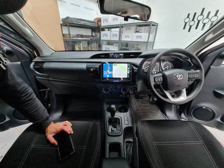 Toyota Hilux audio upgrade in Sydney by MC Audio featuring premium sound system and OEM style integration