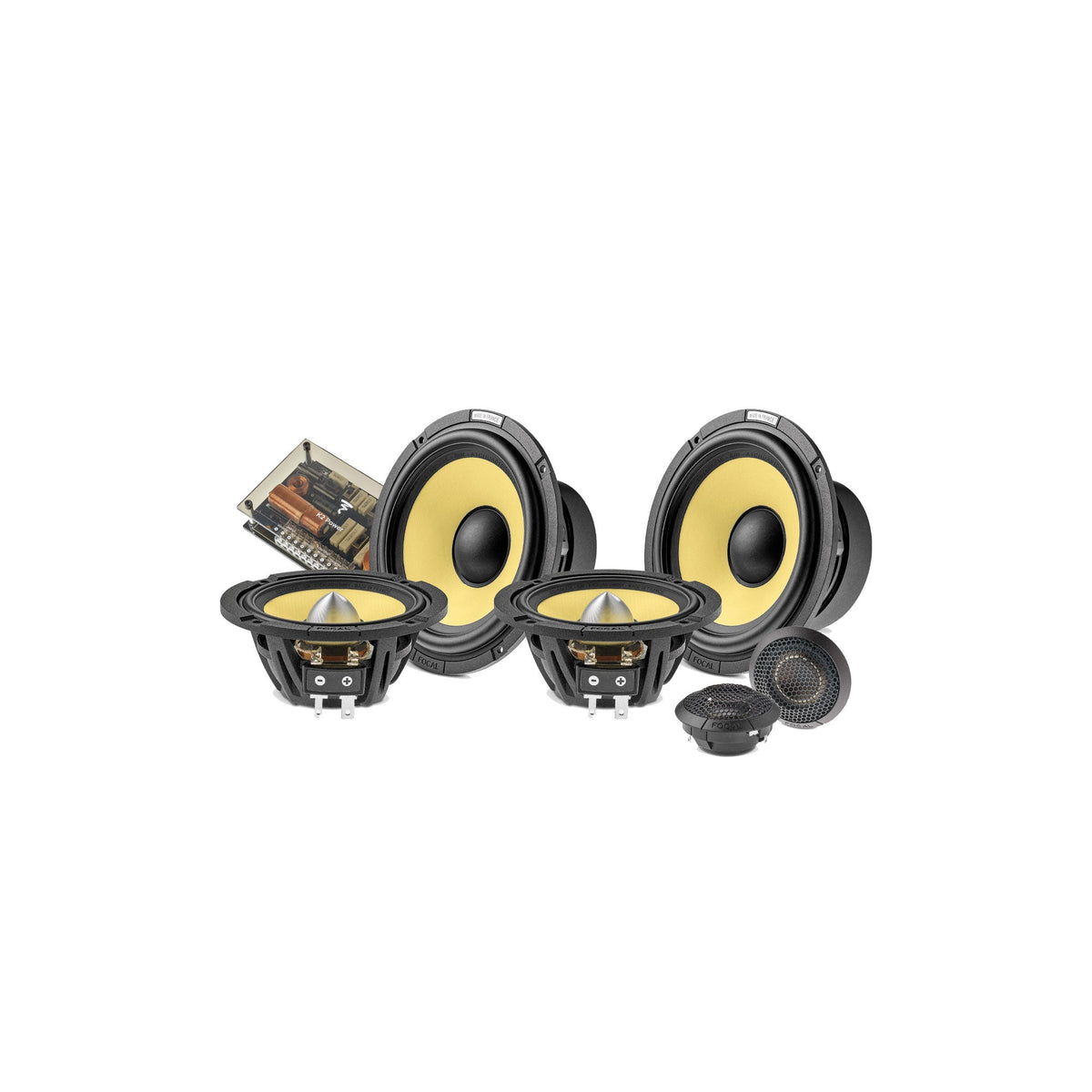 Focal ES 165 KX3E 6.5 inch K2 Power EVO 3-way component speaker system 4 ohm – by MC Audio Sydney