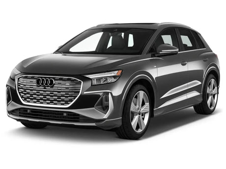 Audi Q4 e-tron sound system upgrade with DSP amplifier, premium speakers, subwoofer, Apple CarPlay and dashcam solutions by MC Audio Sydney