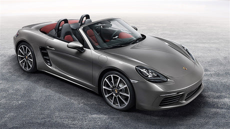 Porsche 718 Boxster (982) premium sound system upgrade with HELIX DSP amplifier, custom subwoofer, Apple CarPlay integration and dashcam installation by MC Audio Sydney.
