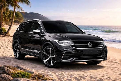 Volkswagen Tiguan sound system upgrade with DSP amplifier, premium speakers, subwoofer, Apple CarPlay and dashcam solutions by MC Audio Sydney