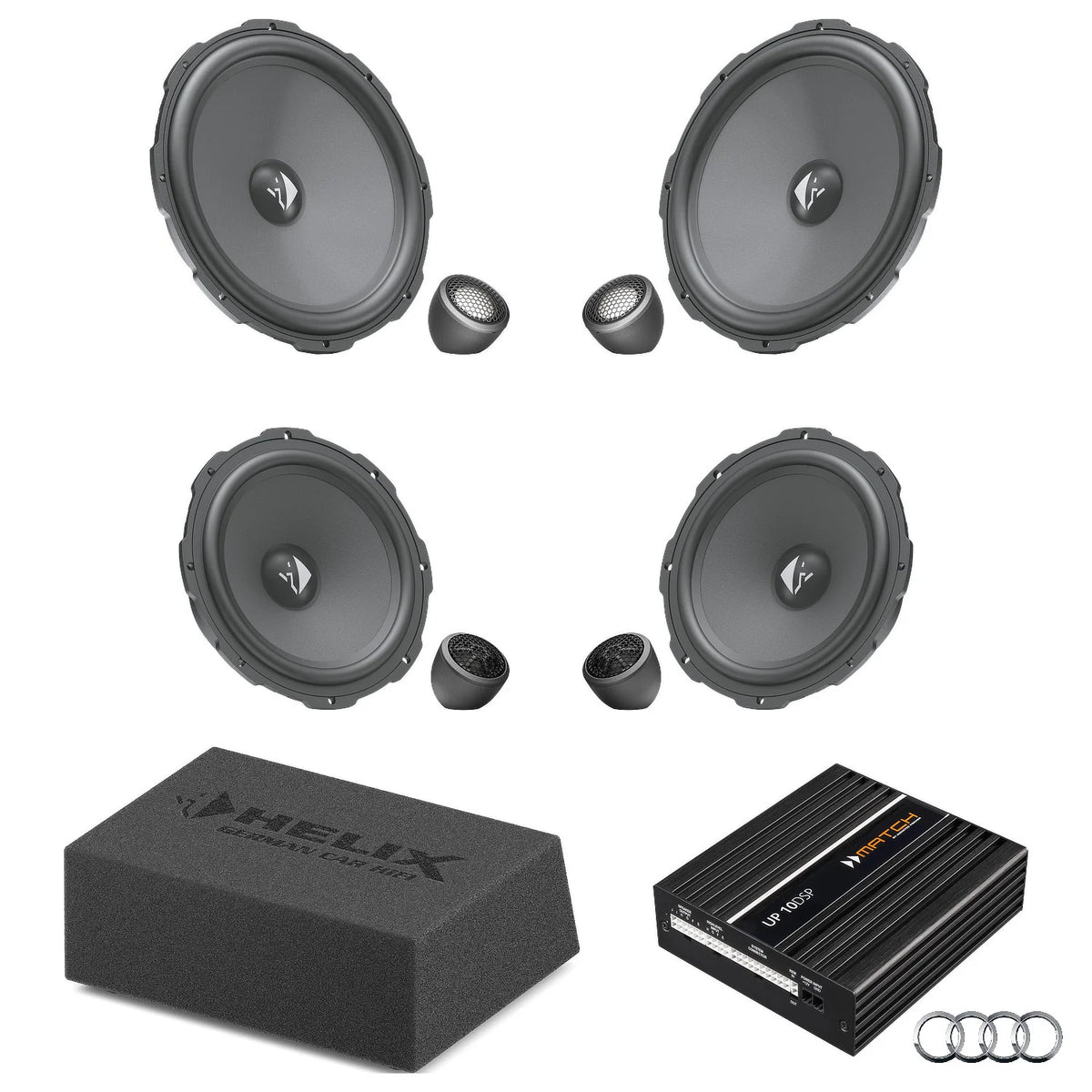Audi A1 GB AudiSound - Active Speaker & Subwoofer DSP Amlified Package | HELIX Ci3/Ci5