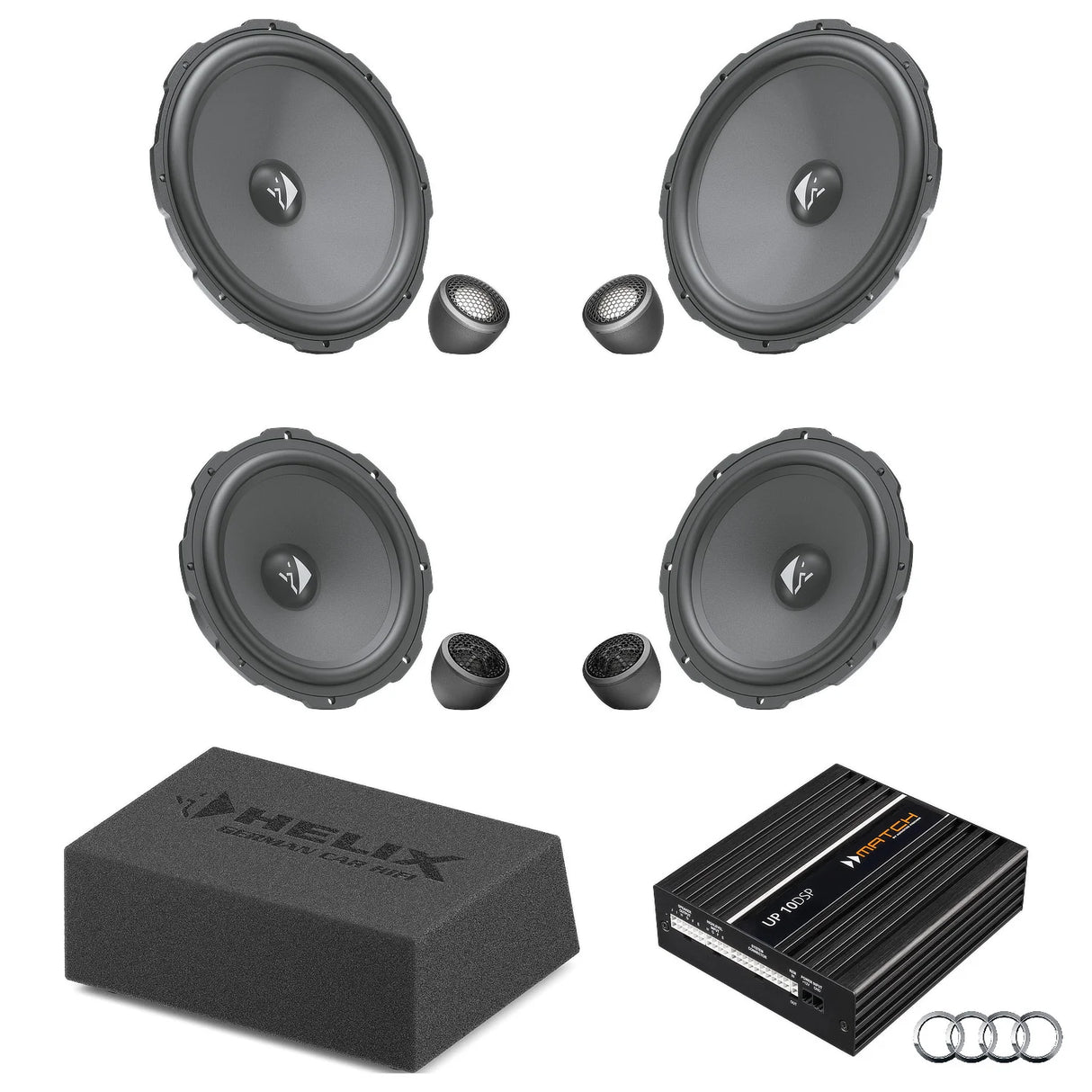 Audi A1 GB AudiSound - Active Speaker & Subwoofer DSP Amlified Package | HELIX Ci3/Ci5