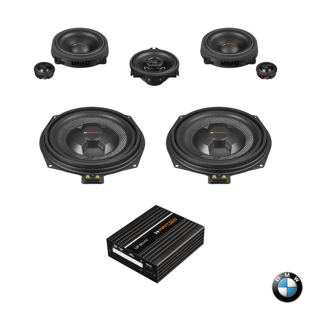 BMW HiFi S0676 F Gen - Front Speaker & Subwoofer DSP Amplified Package | MATCH UP PnP