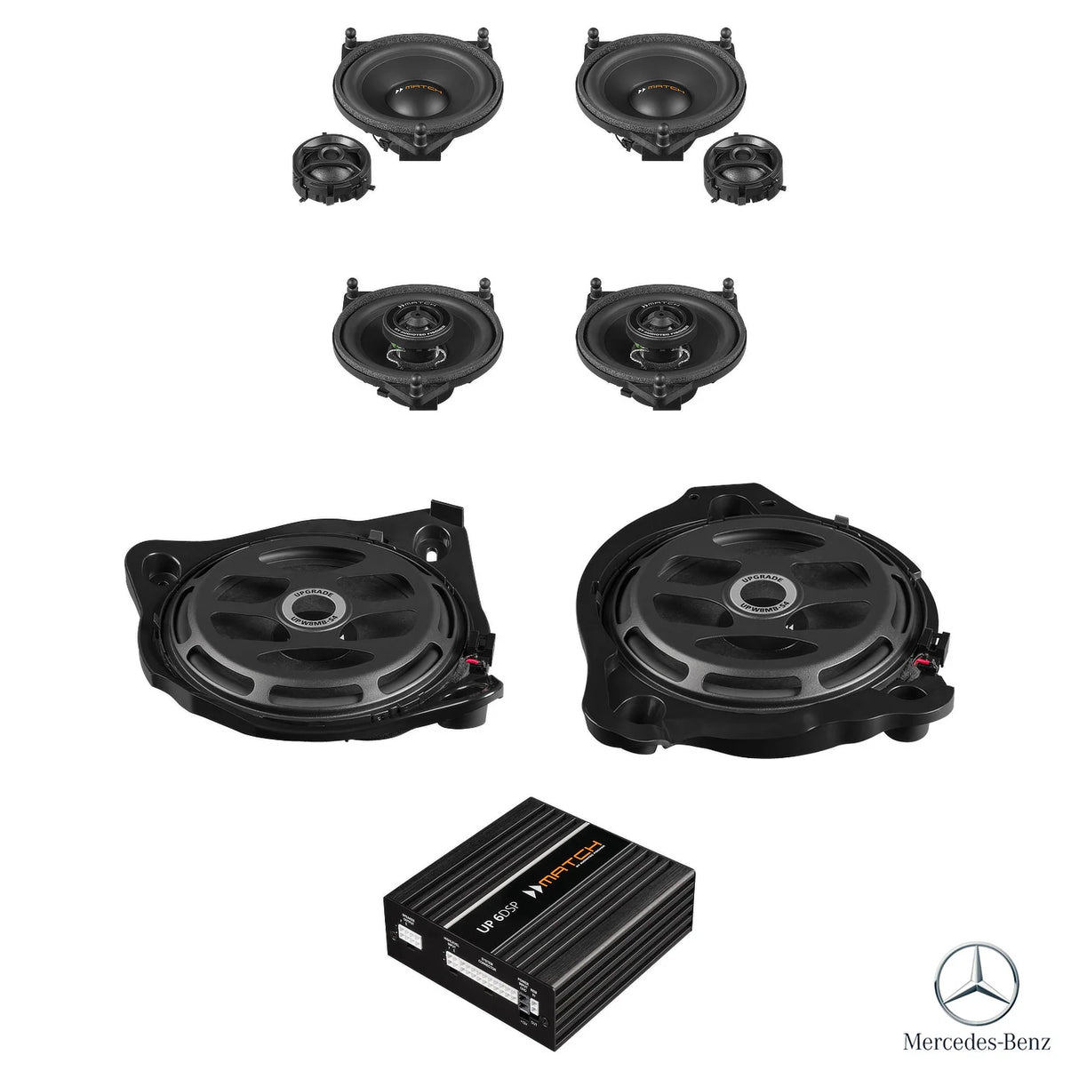 Mercedes C-Class W205 - Speaker & Subwoofer DSP Amplified Package | MATCH UP PnP