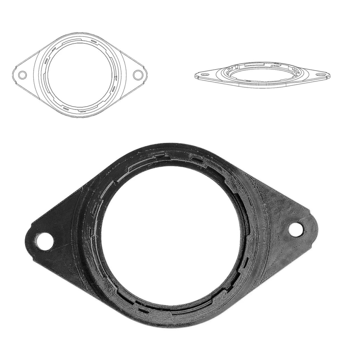 ST-3D FM 80 LC300 CTR - 3" FlexMount Adapter to fit HELIX Ci5 M80 | Toyota Land Cruiser 300 series