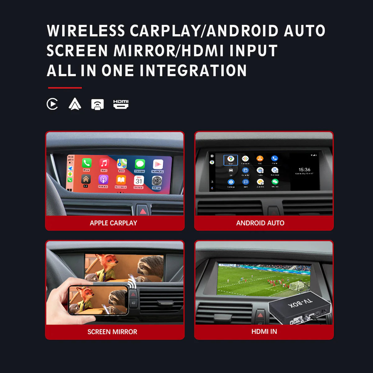 CarPlay OEM Integration Wireless Carplay Multimedia Box for BMW CIC Navigation System