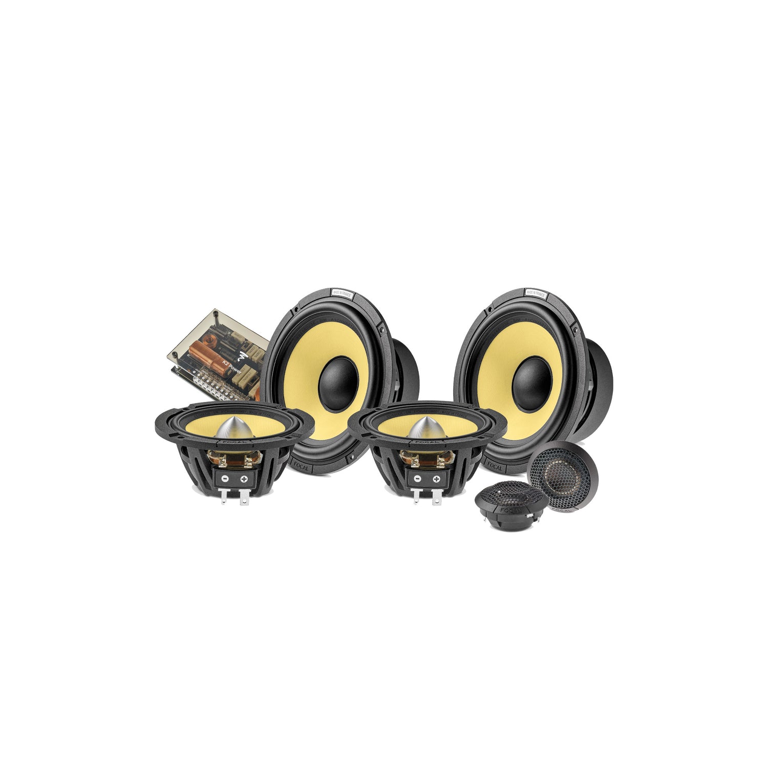 Focal ES 165 KX3E 6.5 inch K2 Power EVO 3-way component speaker system 4 ohm – by MC Audio Sydney