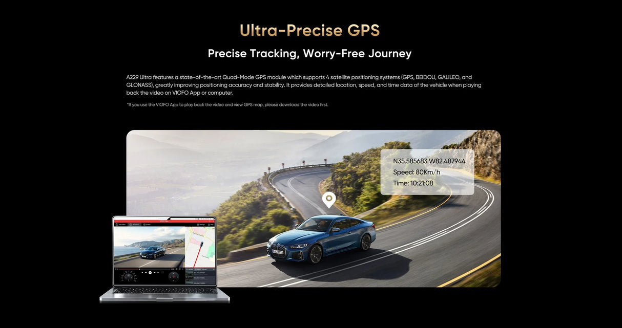 VIOFO A229 Ultra 2CH Dual Channel 4K Front + 4K Rear HDR Dashcam System with Dual Sony STARVIS 2 Sensors